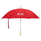 Golf Umbrella, 60 Inch Arc - Red - Silk Screen
