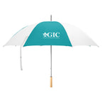 Golf Umbrella, 60 Inch Arc - Teal - Silk Screen
