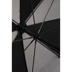 Golf Umbrella in Recycled PET with Wood Handle, 58 Inches Transfer - Black/Gray - Canopy