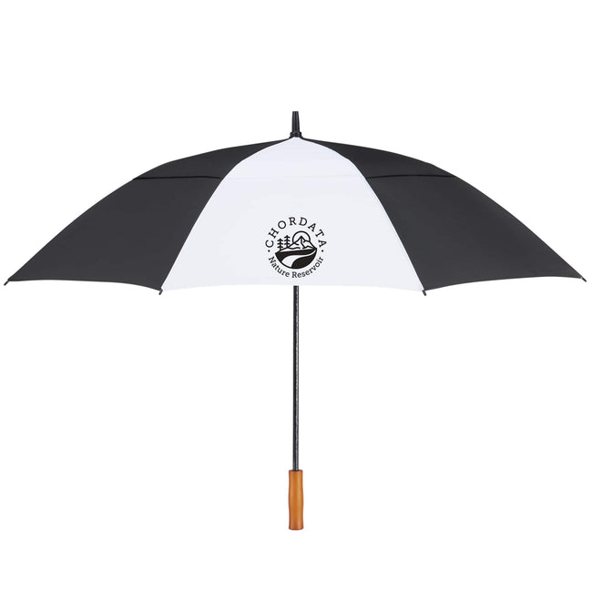 Golf Umbrella in Recycled PET with Wood Handle, 58 Inches Transfer
