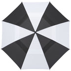 Golf Umbrella in Recycled PET with Wood Handle, 58 Inches Transfer - Black/White - Top