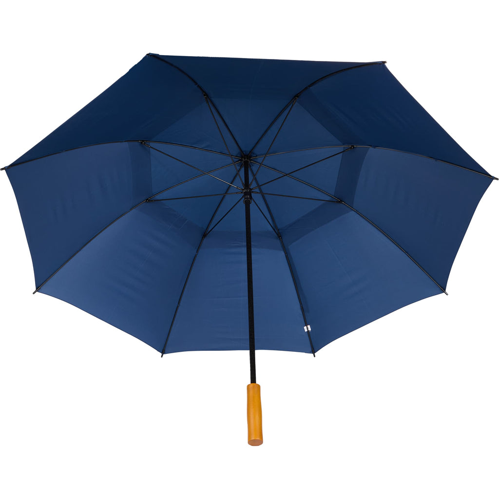 Golf Umbrella in Recycled PET with Wood Handle, 58 Inches Transfer - Navy - Bottom