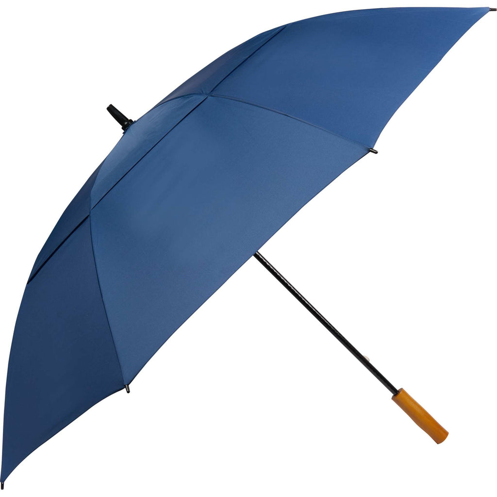Golf Umbrella in Recycled PET with Wood Handle, 58 Inches Transfer - Navy - Right Angle 2