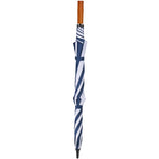 Golf Umbrella in Recycled PET with Wood Handle, 58 Inches Transfer - Navy/White - Front 3