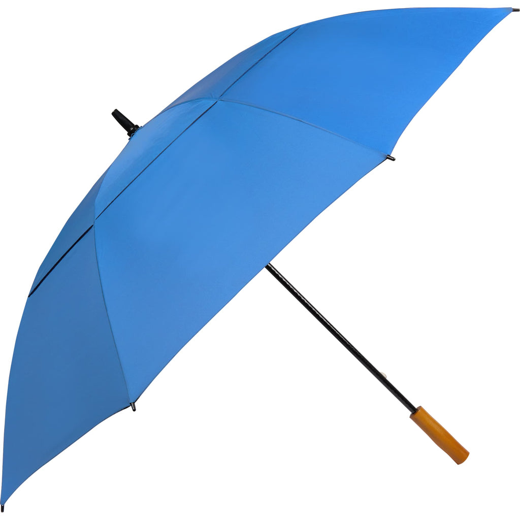 Golf Umbrella in Recycled PET with Wood Handle, 58 Inches Transfer - Royal - Right Angle 2