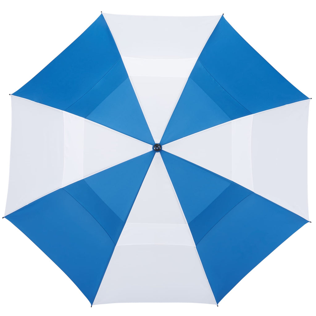 Golf Umbrella in Recycled PET with Wood Handle, 58 Inches Transfer - Royal/White - Top 2