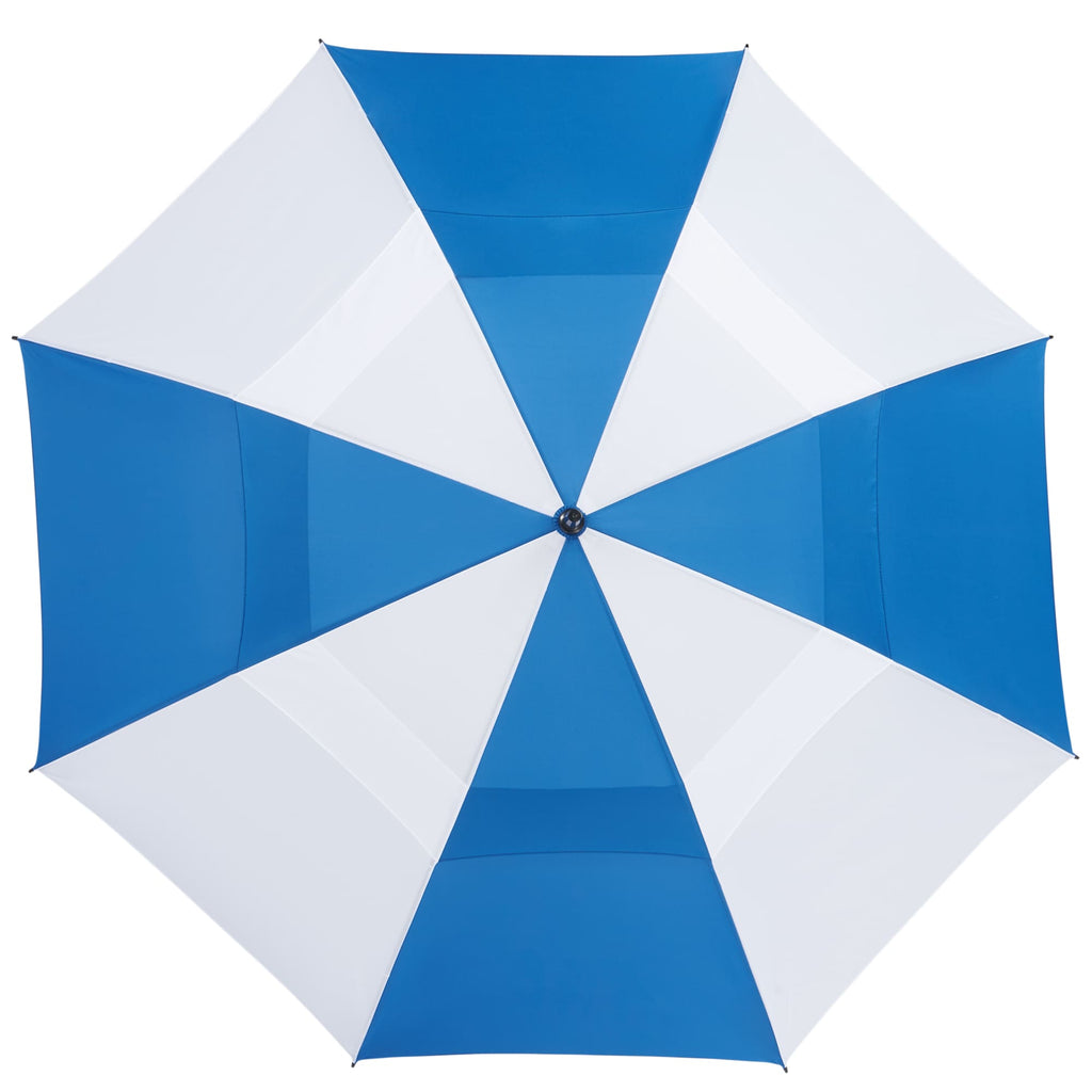 Golf Umbrella in Recycled PET with Wood Handle, 58 Inches Transfer - Royal/White - Top 3