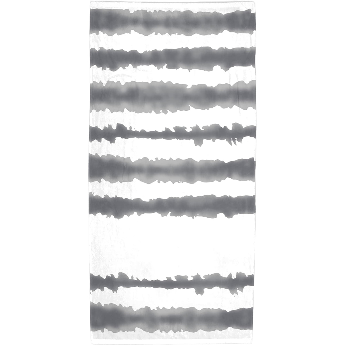 Good Vibes Cabana Stripe Beach Towel, 34 x 66 Inches - Gray - Front