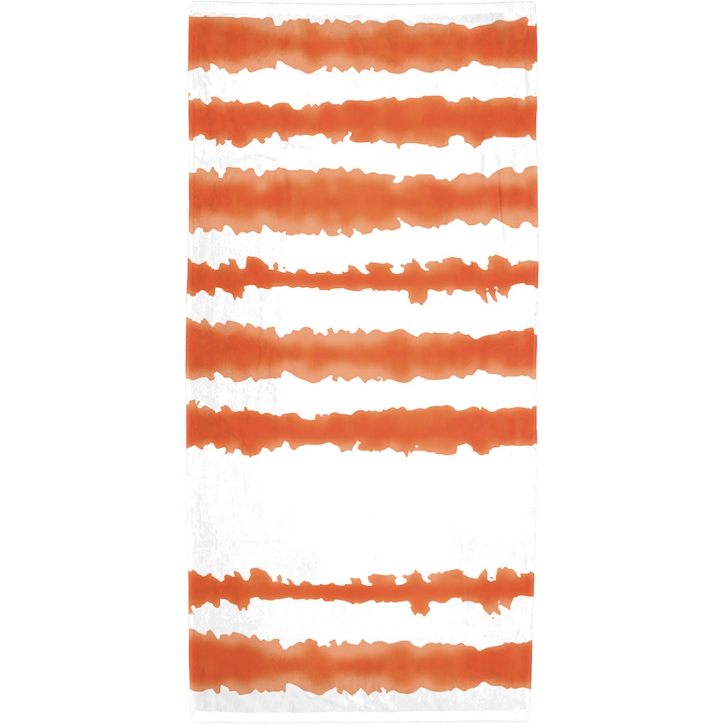 Good Vibes Cabana Stripe Beach Towel, 34 x 66 Inches - Orange - Front