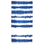 Good Vibes Cabana Stripe Beach Towel, 34 x 66 Inches - Royal - Front