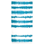 Good Vibes Cabana Stripe Beach Towel, 34 x 66 Inches - Turquoise - Front