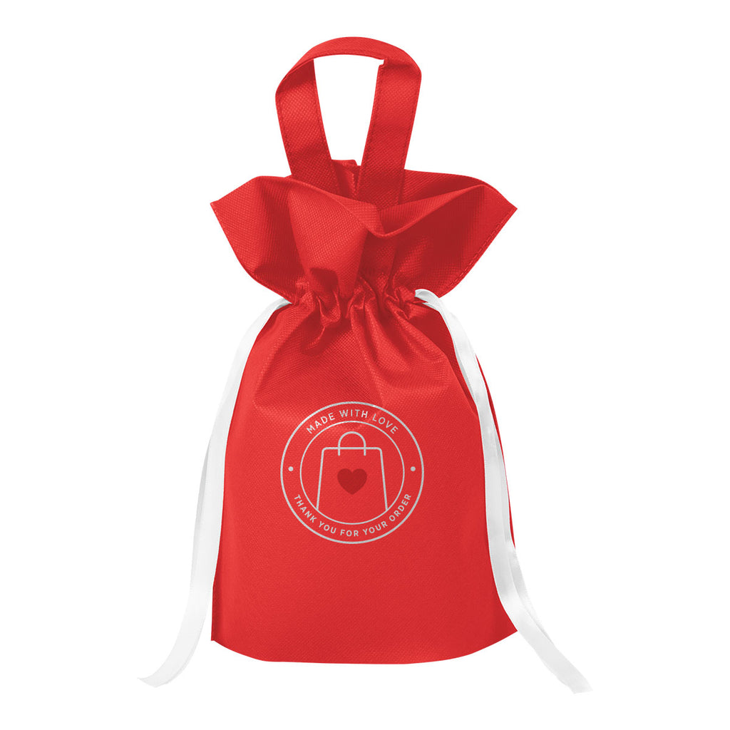 Goodie Drop Recycled Gift Sack, Non-Woven - Red - Colorbrite
