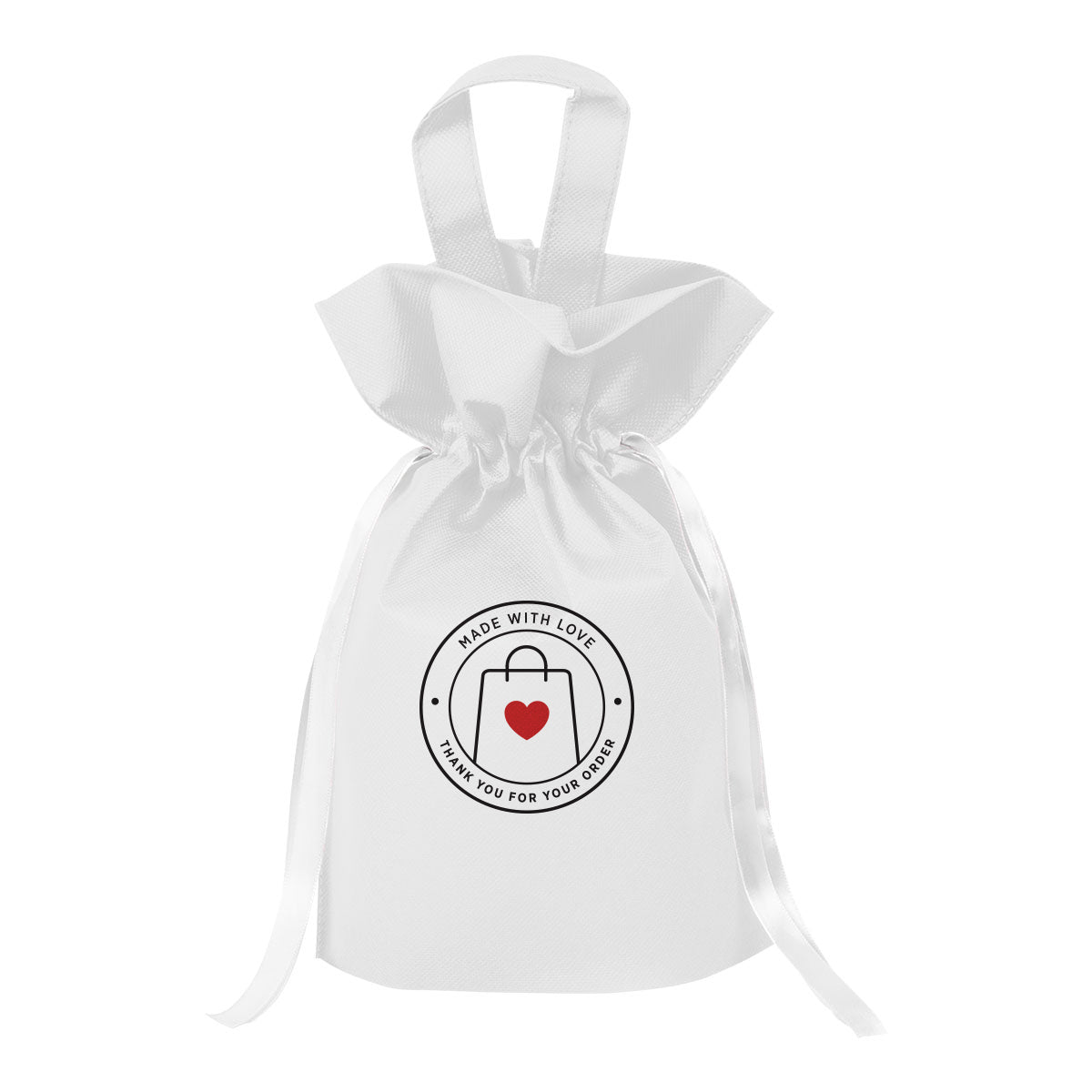 Goodie Drop Recycled Gift Sack, Non-Woven - White - Colorbrite