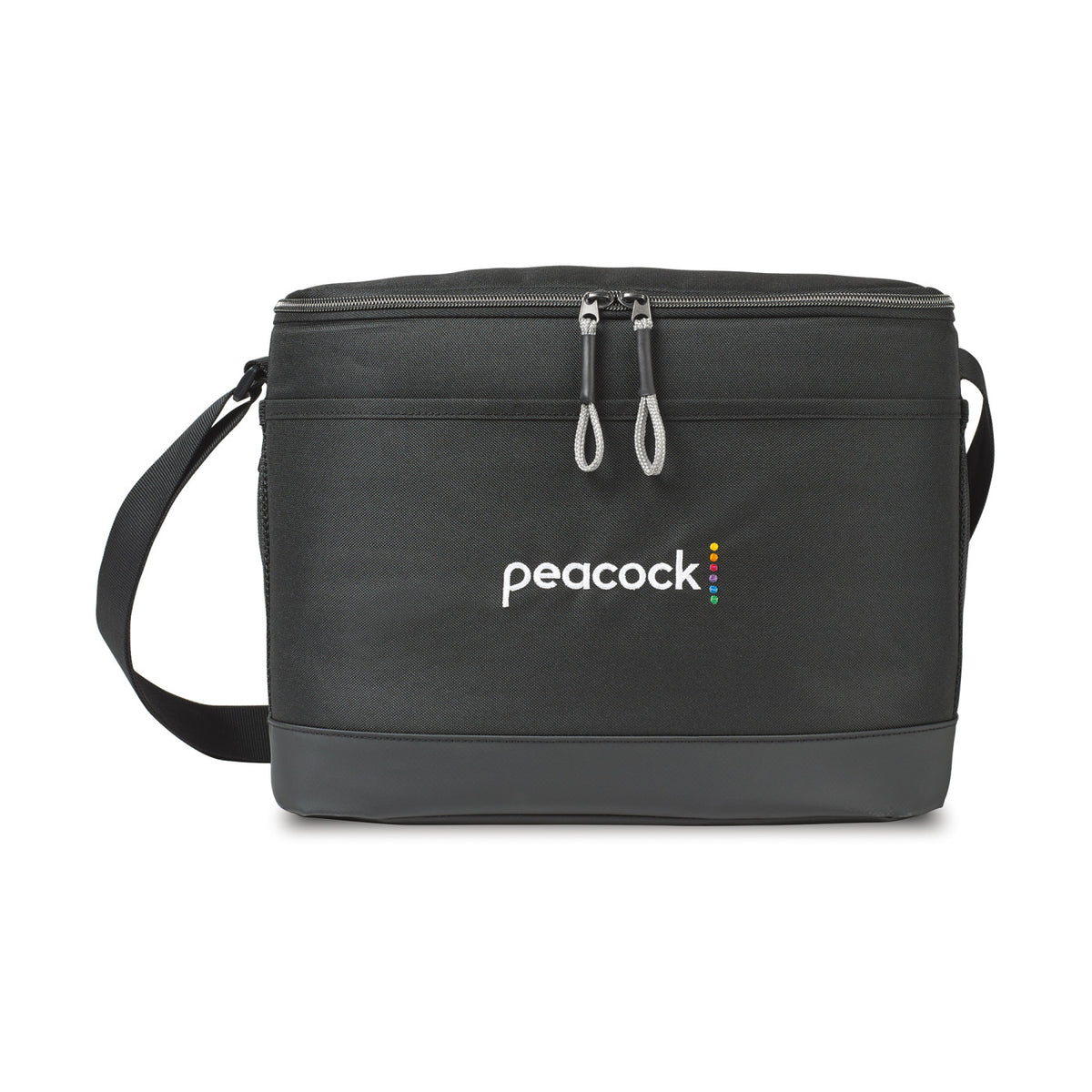 Goodwin Placemat Box Cooler with Bottle Strap Transfer - Black - View 1