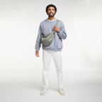 GOT BAG Large Moon Bag in Recycled Ocean Plastic, 12 L Transfer - Bass - On Model 5