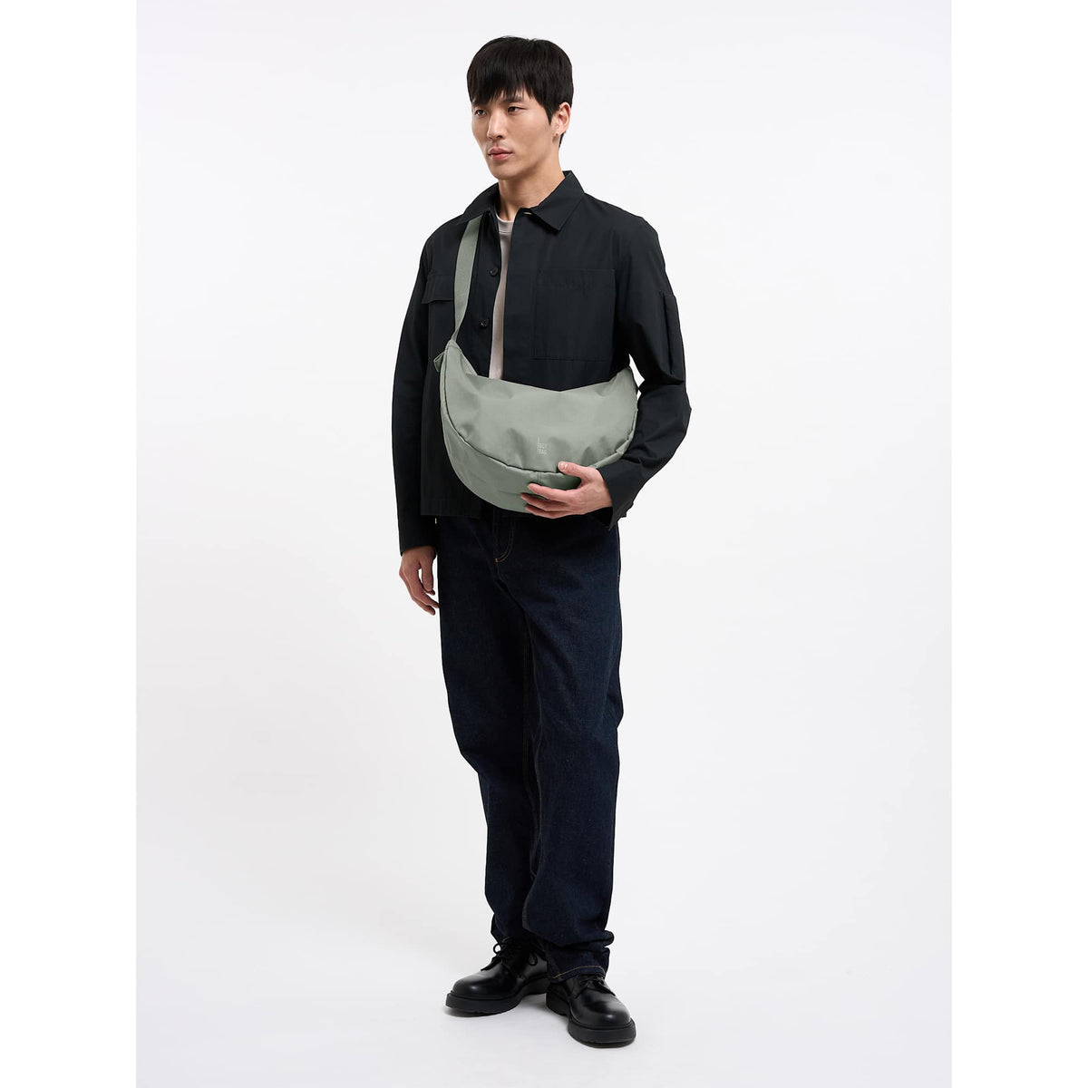 GOT BAG Large Moon Bag in Recycled Ocean Plastic, 12 L Transfer - Bass - On Model