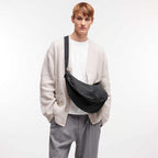 GOT BAG Large Moon Bag in Recycled Ocean Plastic, 12 L Transfer - Black - On Model 2