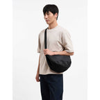 GOT BAG Large Moon Bag in Recycled Ocean Plastic, 12 L Transfer - Black - On Model 6