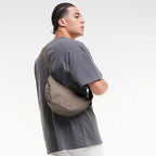 GOT BAG Small Moon Bag in Recycled Ocean Plastic, 3.5 L Transfer - Oyster - On Model 3