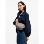GOT BAG Small Moon Bag in Recycled Ocean Plastic, 3.5 L Transfer - Oyster - On Model