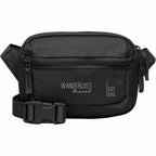 GOT BAG Small Sling Bag in Recycled Ocean Plastic, 0.7 L Embroidery - Black - Front
