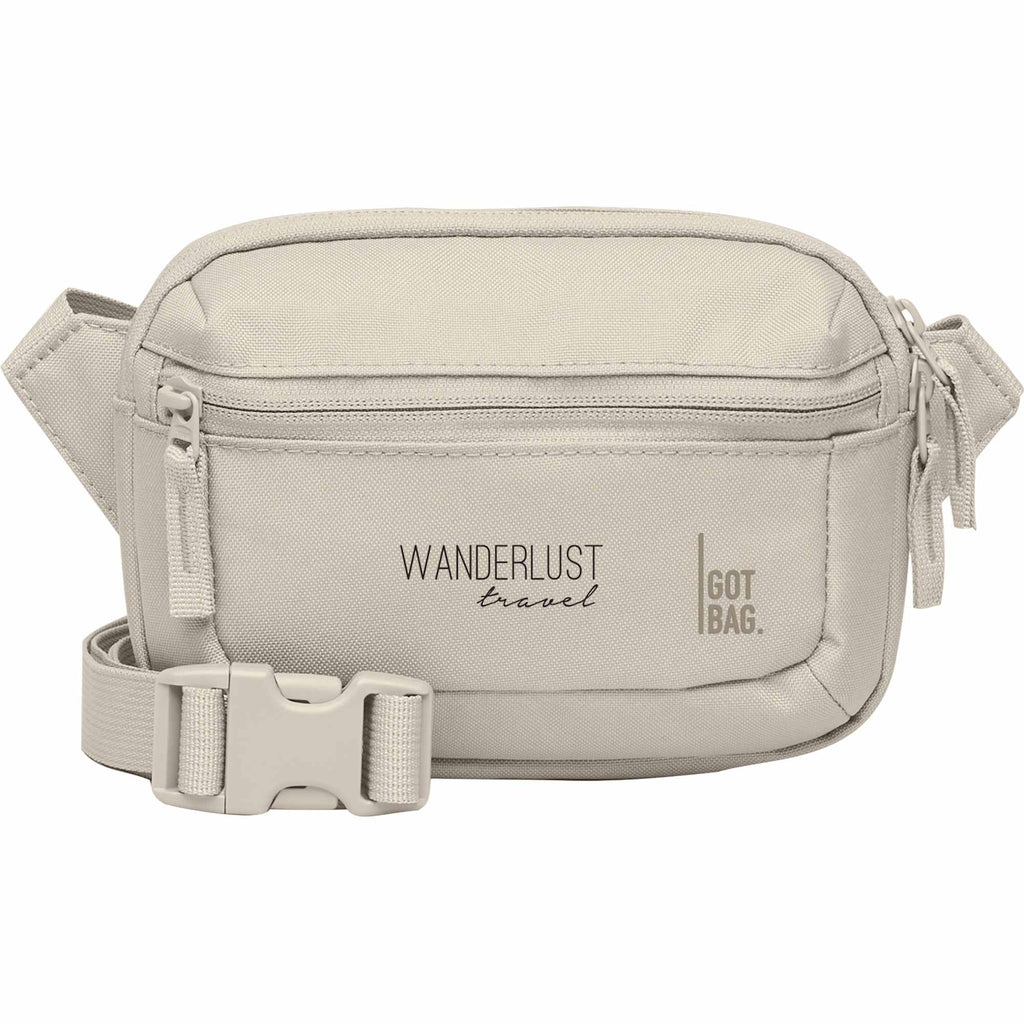 GOT BAG Small Sling Bag in Recycled Ocean Plastic, 0.7 L Embroidery - Soft Shell - Front
