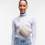 GOT BAG Small Sling Bag in Recycled Ocean Plastic, 0.7 L Embroidery - Soft Shell - On Model