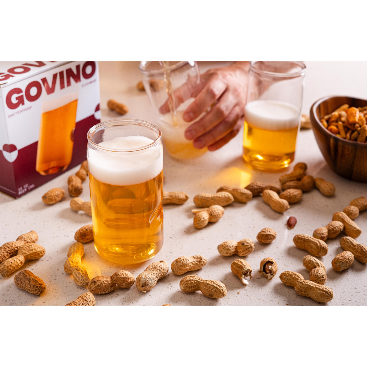 Govino Dishwasher Safe Beer Glass, 16 oz - Clear - View 6
