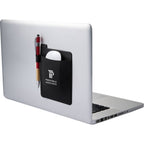 Grab and Go Stick-On Mouse Pouch for Laptops Full Color - Black - Propped