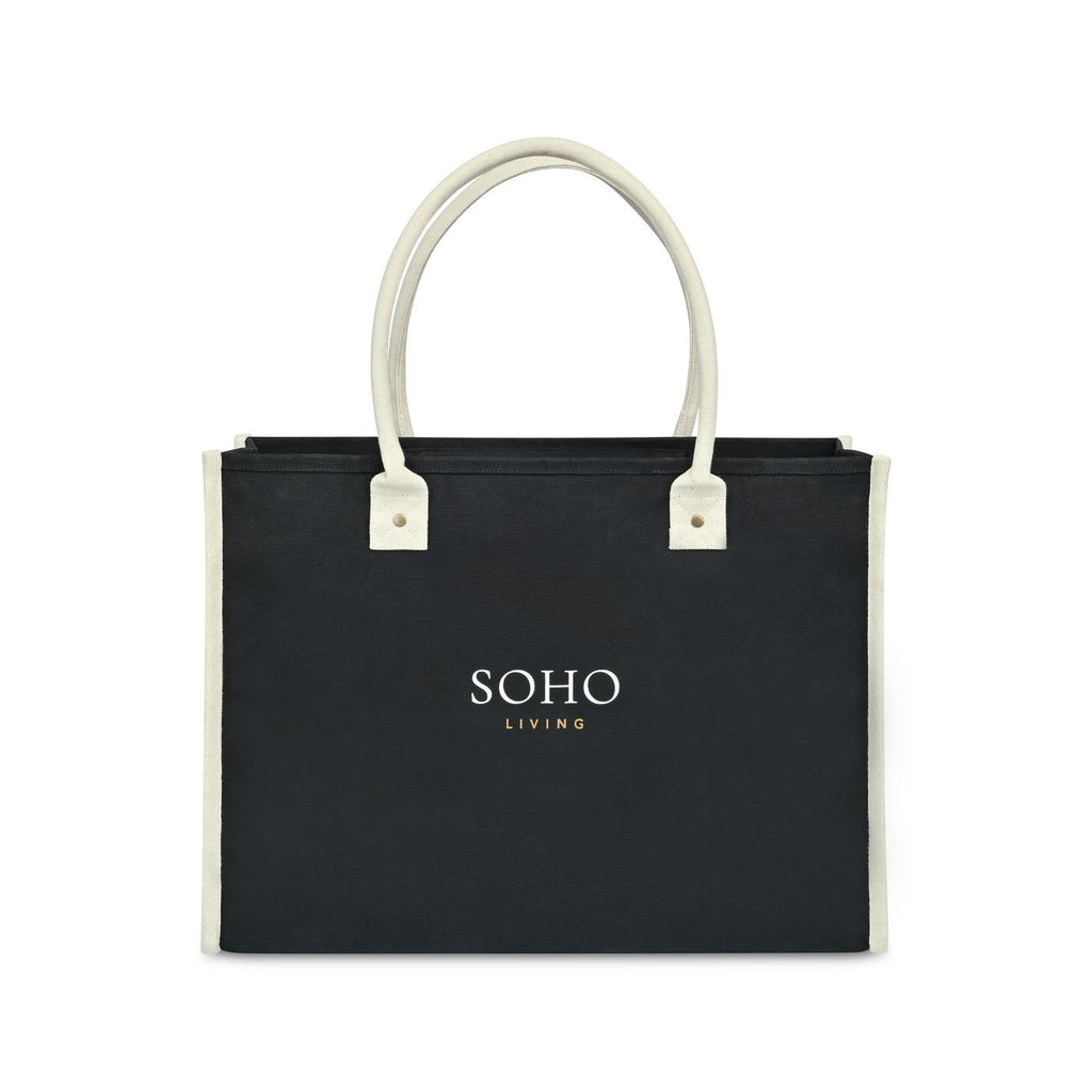 Grande Market Street Canvas Tote with Rolled Handles Transfer - Black - View 1