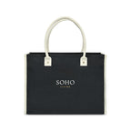 Grande Market Street Canvas Tote with Rolled Handles Transfer - Black - View 1