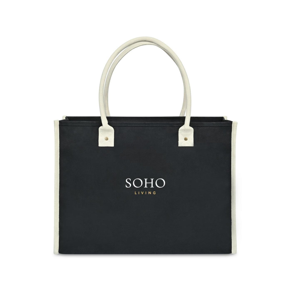 Grande Market Street Canvas Tote with Rolled Handles Transfer - Black - View 1