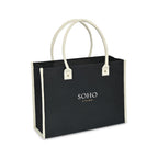 Grande Market Street Canvas Tote with Rolled Handles Transfer - Black - View 2