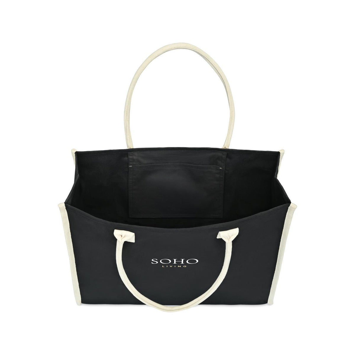 Grande Market Street Canvas Tote with Rolled Handles Transfer - Black - View 3