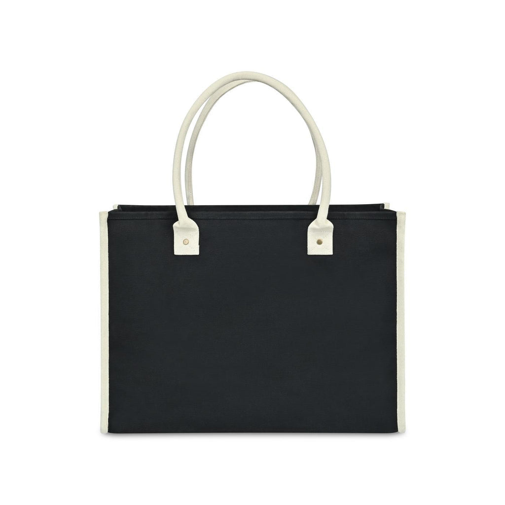 Grande Market Street Canvas Tote with Rolled Handles Transfer - Black - View 4
