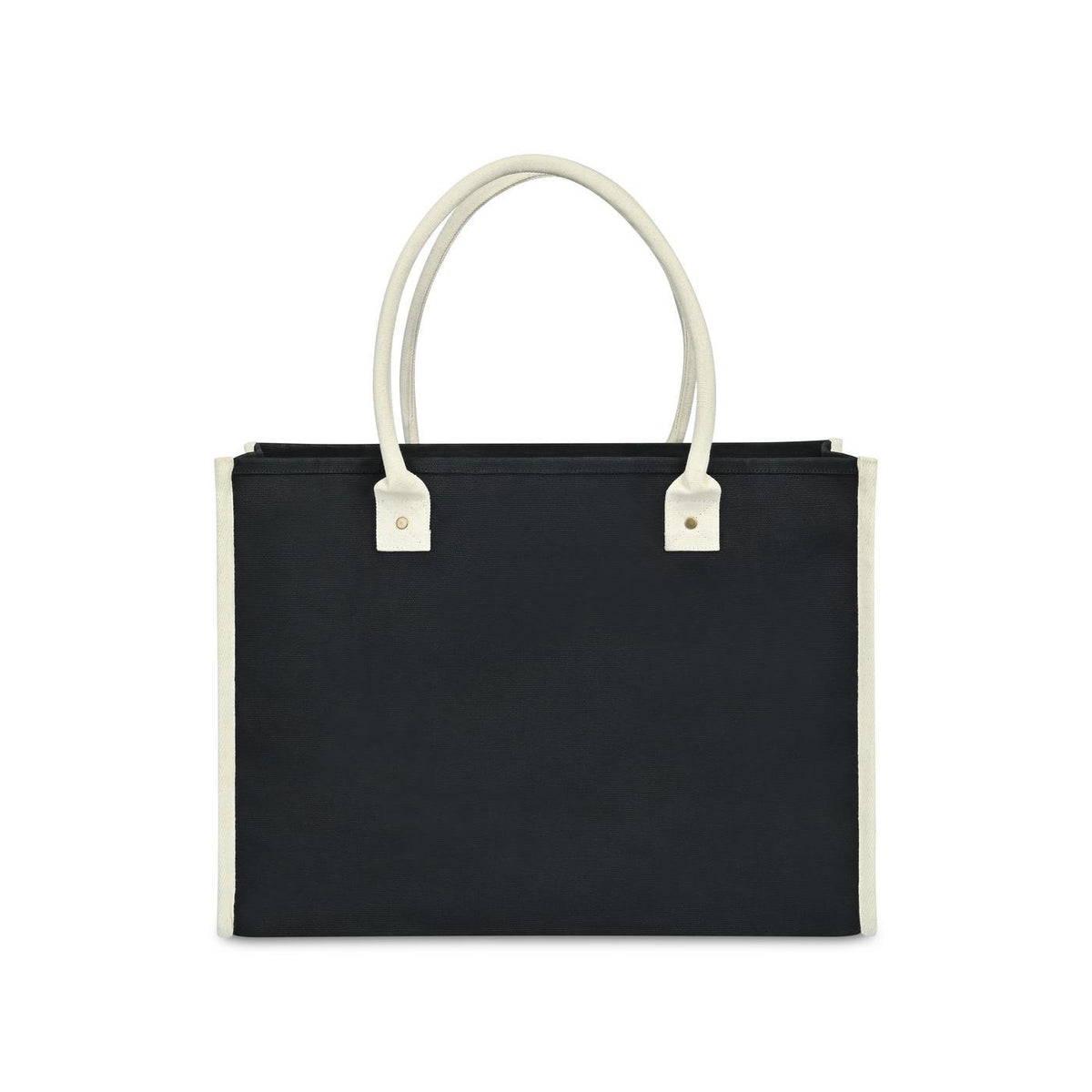 Grande Market Street Canvas Tote with Rolled Handles Transfer - Black - View 4