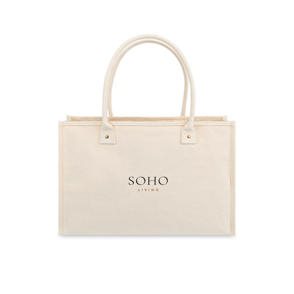 Grande Market Street Canvas Tote with Rolled Handles Transfer - Natural - View 1