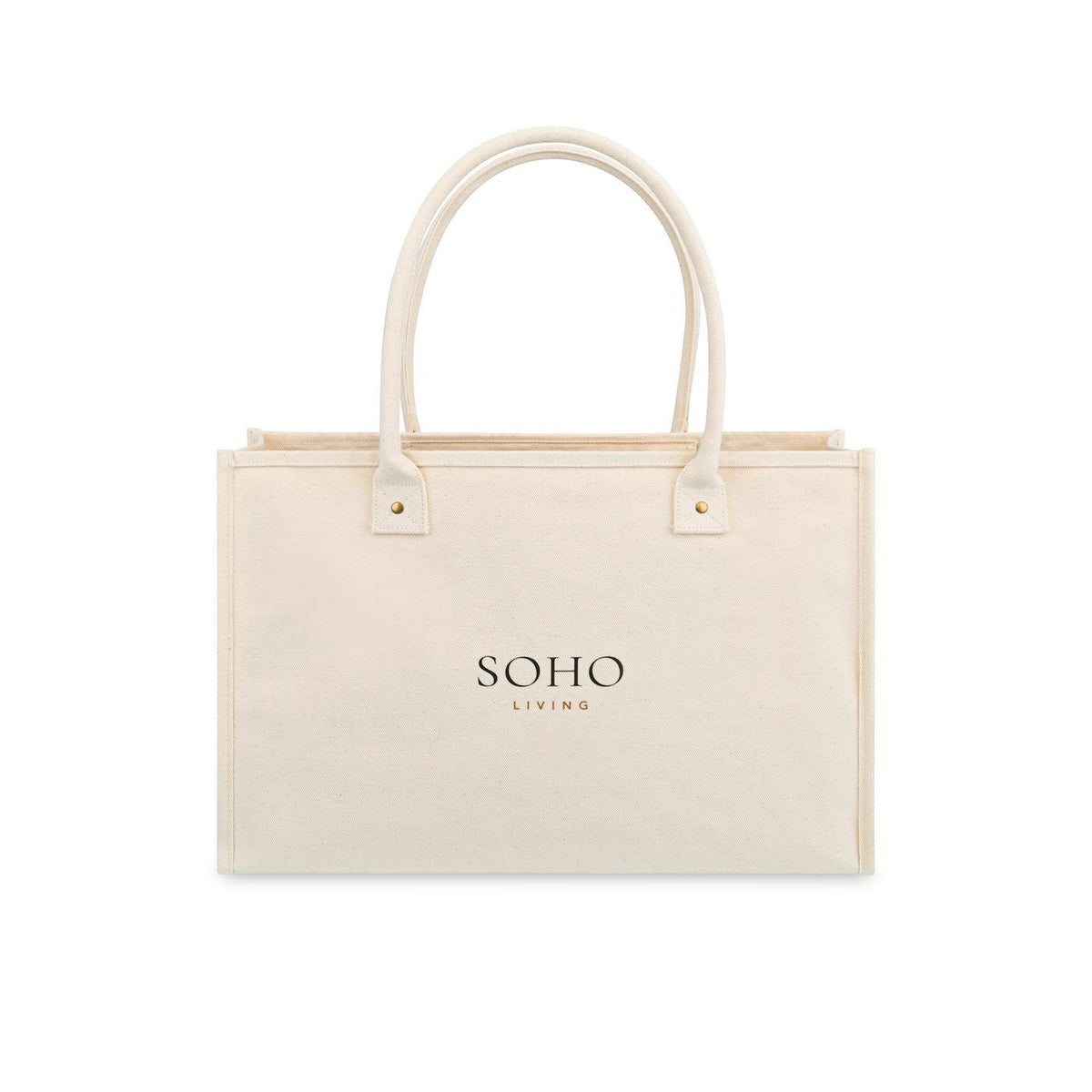 Grande Market Street Canvas Tote with Rolled Handles Transfer - Natural - View 1