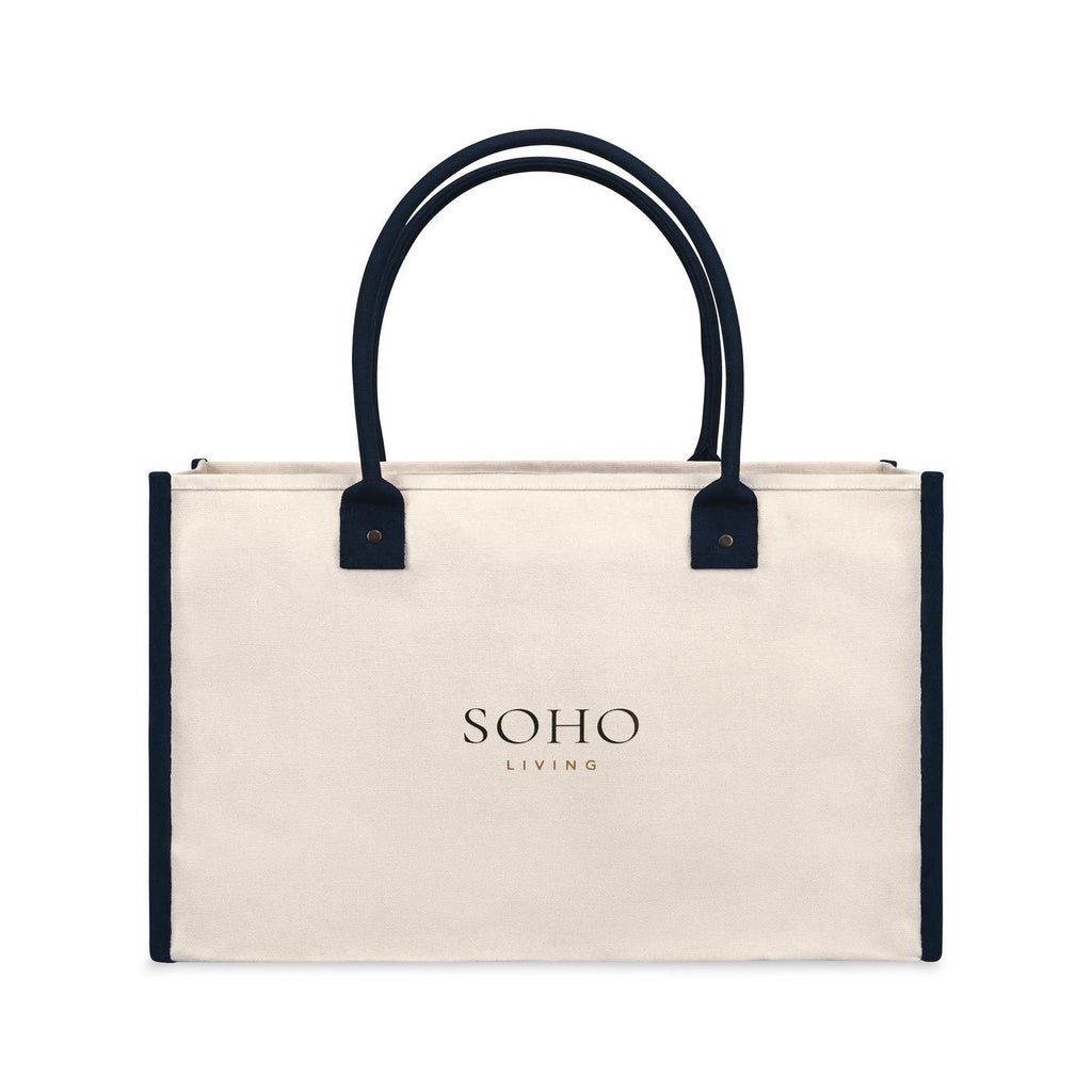 Grande Market Street Canvas Tote with Rolled Handles Transfer - Navy - View 1