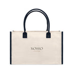 Grande Market Street Canvas Tote with Rolled Handles Transfer - Navy - View 1