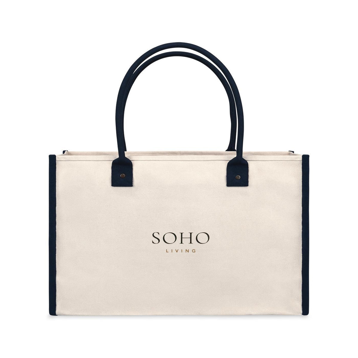 Grande Market Street Canvas Tote with Rolled Handles Transfer - Navy - View 1