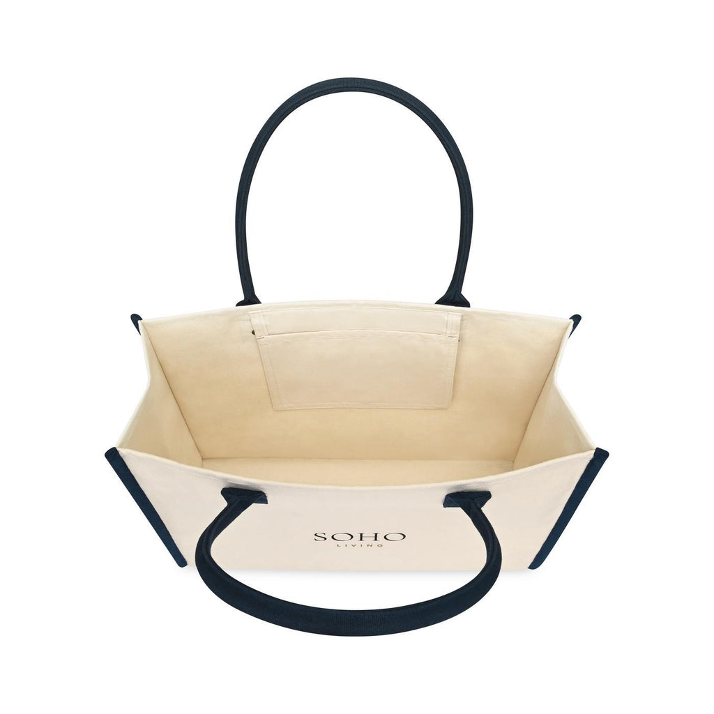 Grande Market Street Canvas Tote with Rolled Handles Transfer - Navy - View 2