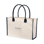 Grande Market Street Canvas Tote with Rolled Handles Transfer - Navy - View 3