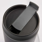 Grande Recycled Plastic Tumbler with Slide Lid, 16 oz - Black - Lid