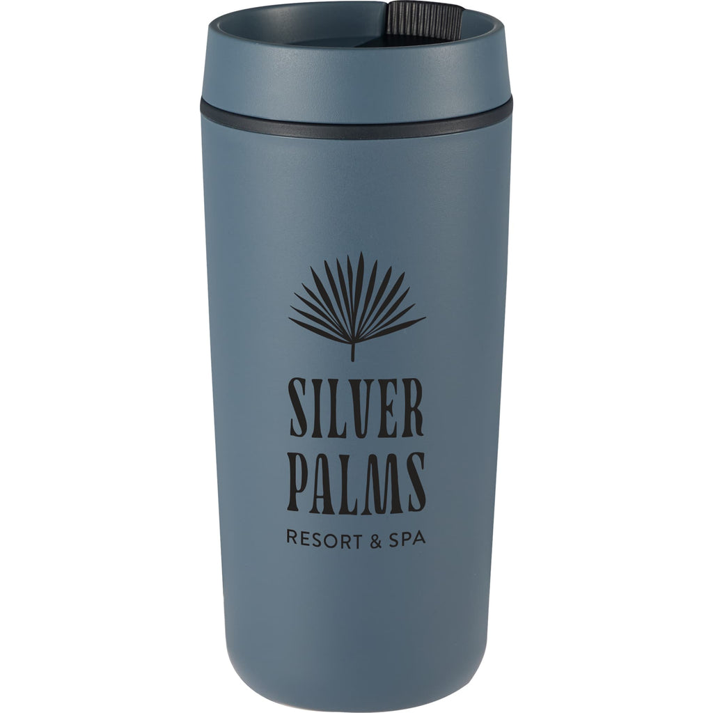 Grande Recycled Plastic Tumbler with Slide Lid, 16 oz - Navy - Front