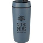 Grande Recycled Plastic Tumbler with Slide Lid, 16 oz - Navy - Front