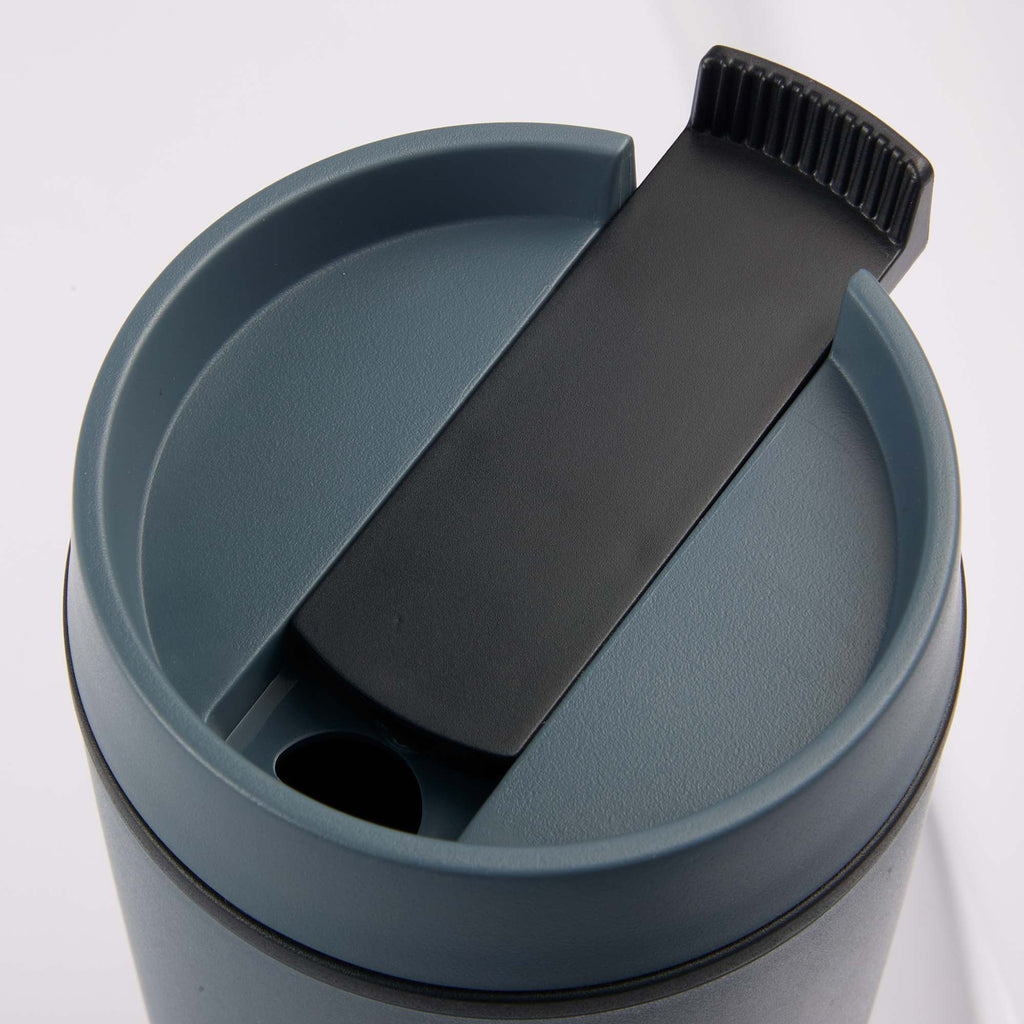 Grande Recycled Plastic Tumbler with Slide Lid, 16 oz - Navy - Lid