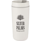 Grande Recycled Plastic Tumbler with Slide Lid, 16 oz - White - Front