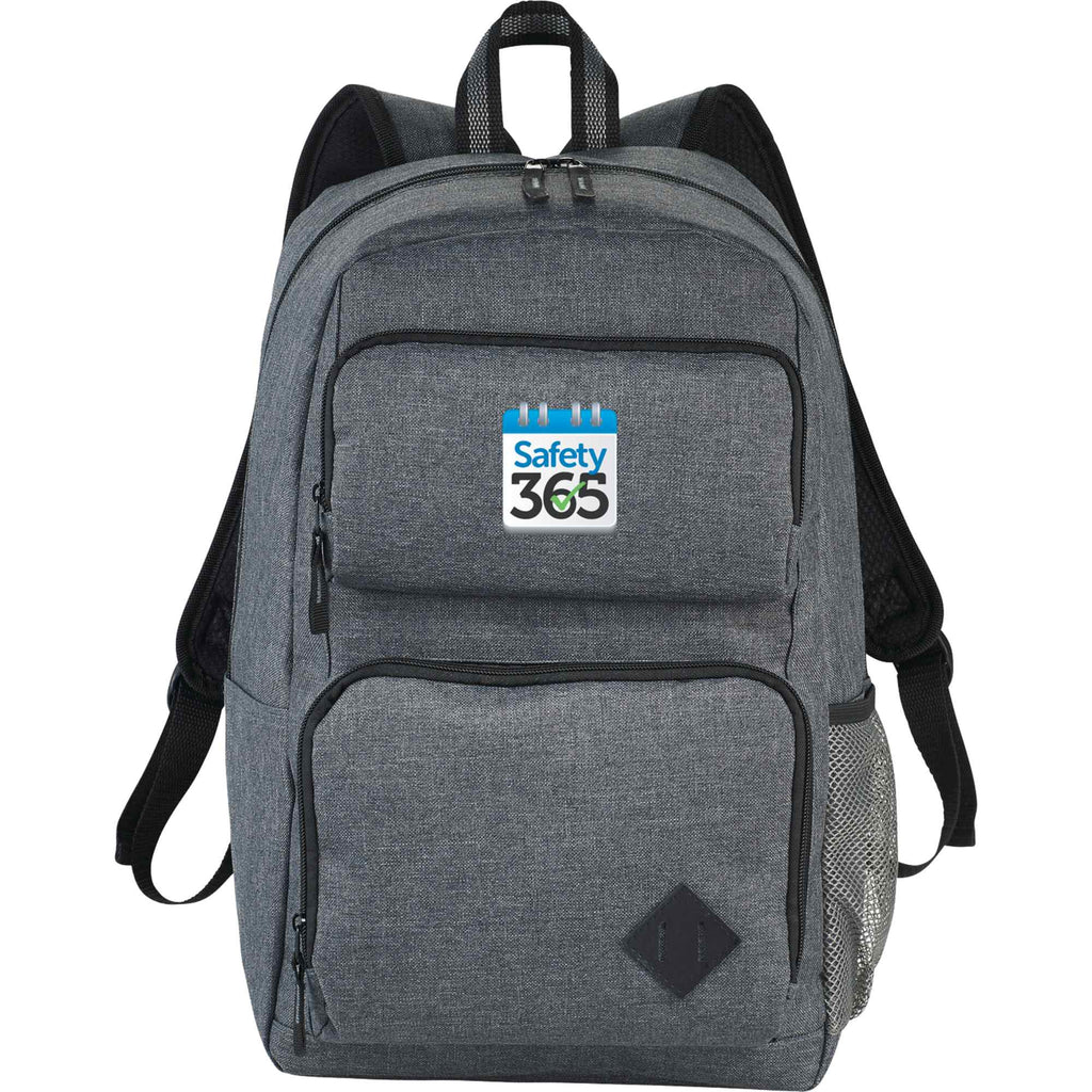 Graphite Deluxe Laptop Backpack with Tablet Pocket, 15.6 Inch - Charcoal - Front