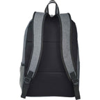 Graphite Deluxe Laptop Backpack with Tablet Pocket, 15.6 Inch Embroidery - Charcoal - Back